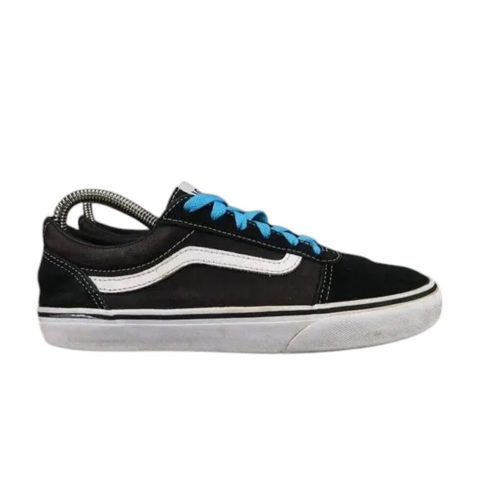Vans Shoes Kids 5 Sneakers Old Skool Skate Casual Black Suede Canvas Trainer Low